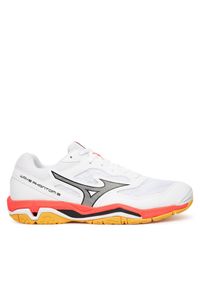 Buty halowe Mizuno. Kolor: biały. Model: Mizuno Wave #1