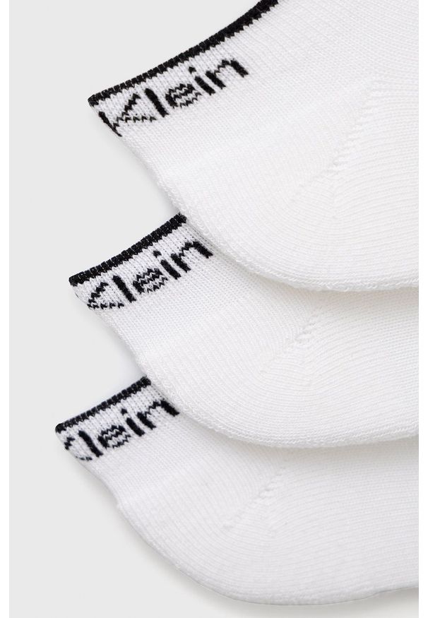 Calvin Klein - Skarpetki (3-pack). Kolor: biały