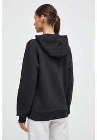 adidas Originals bluza damska kolor czarny z kapturem z nadrukiem. Typ kołnierza: kaptur. Kolor: czarny. Materiał: materiał. Wzór: nadruk #2
