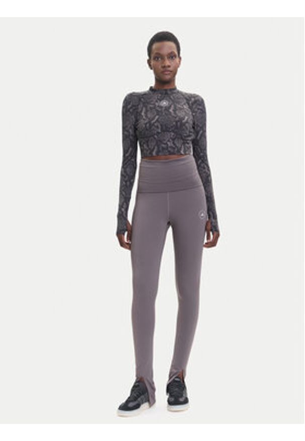 Adidas by Stella McCartney - adidas by Stella McCartney Legginsy True Strength JX4321 Szary Slim Fit. Kolor: szary. Materiał: syntetyk
