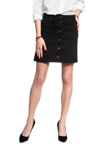 Lee - SPÓDNICA JEANSOWA LEE A LINE SKIRT MOTO BLACK L38NIZLG. Materiał: jeans #6