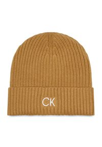 Calvin Klein Czapka Classic Cotton K50K509680KCU Beżowy. Kolor: beżowy. Materiał: materiał #1
