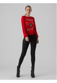 Vero Moda Sweter Merryxmas 10272463 Czerwony Regular Fit. Kolor: czerwony. Materiał: syntetyk #5