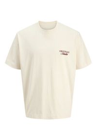 Jack & Jones T-Shirt Norrebro Typo 12282898 Écru Regular Fit. Kolor: kremowy. Materiał: bawełna #3