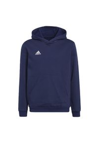 Adidas - Bluza piłkarska dla dzieci adidas Entrada 22 Hoody. Typ kołnierza: kaptur. Kolor: niebieski. Materiał: poliester, bawełna. Sport: piłka nożna #1