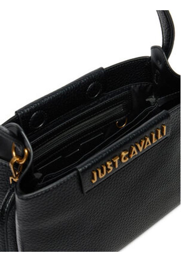 Just Cavalli Torebka 77RA4BD5 Czarny. Kolor: czarny. Materiał: skórzane