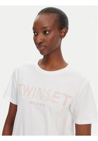 TwinSet - TWINSET T-Shirt 251TT2042 Biały Regular Fit. Kolor: biały. Materiał: bawełna