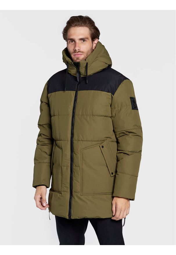 Halti Płaszcz zimowy Linjat 065-0419 Zielony Regular Fit. Kolor: zielony. Materiał: syntetyk. Sezon: zima