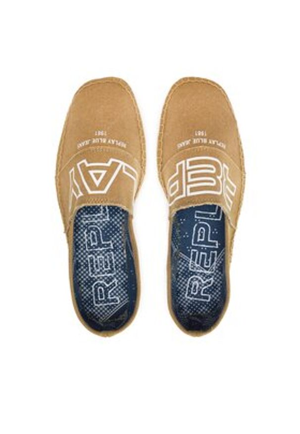 Replay Espadryle GMF16.000.C0055T Beżowy. Kolor: beżowy. Materiał: materiał