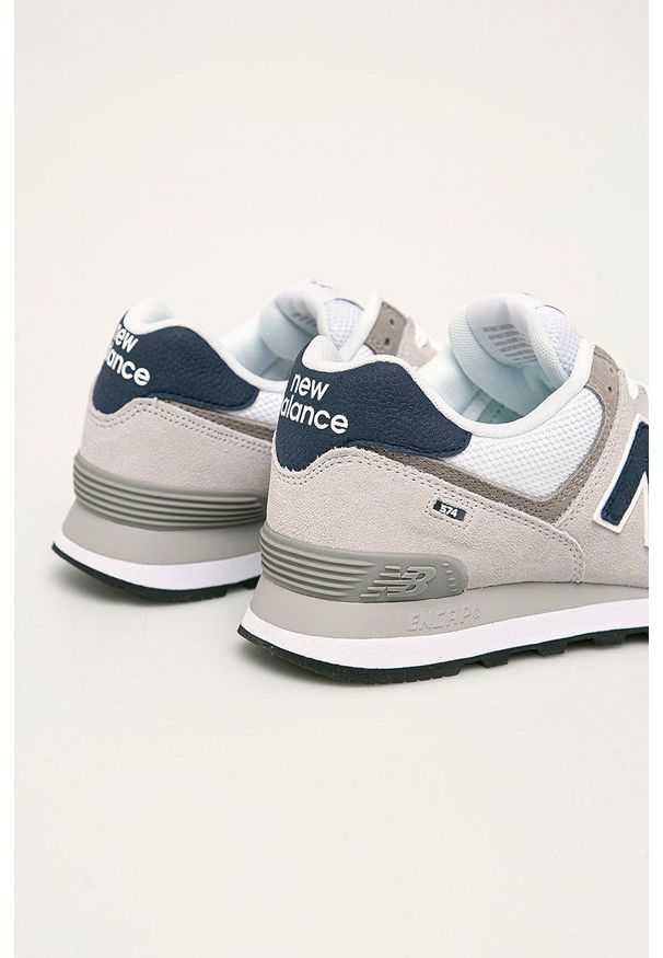 New Balance - Buty ML574EAG. Zapięcie: sznurówki. Kolor: szary. Materiał: guma. Szerokość cholewki: normalna. Model: New Balance 574