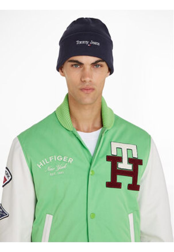 Tommy Jeans Czapka AM0AM11340 Granatowy. Kolor: niebieski. Materiał: materiał