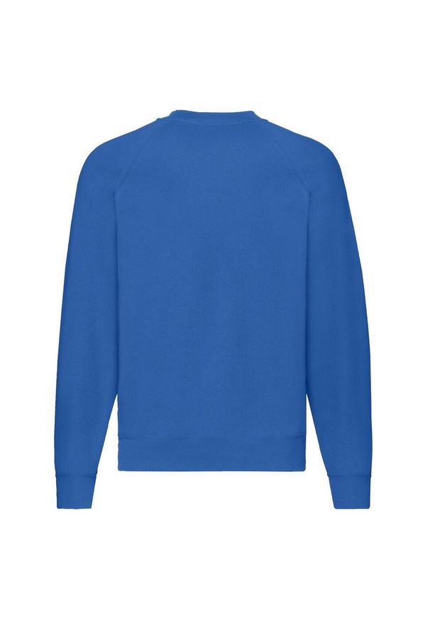 FRUIT OF THE LOOM - Męska Klasyczna Bluza Raglanowa. Kolor: niebieski. Długość rękawa: raglanowy rękaw