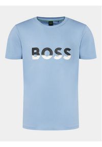 BOSS - Boss T-Shirt Tee 1 50477616 Niebieski Regular Fit. Kolor: niebieski. Materiał: bawełna