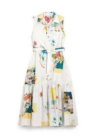 Desigual Sukienka koszulowa 26SWVW15 Kolorowy Regular Fit. Materiał: bawełna. Wzór: kolorowy. Typ sukienki: koszulowe #6