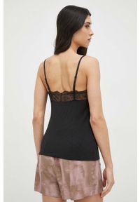 Calvin Klein Underwear szorty piżamowe damskie kolor beżowy. Kolor: beżowy. Materiał: tkanina #5