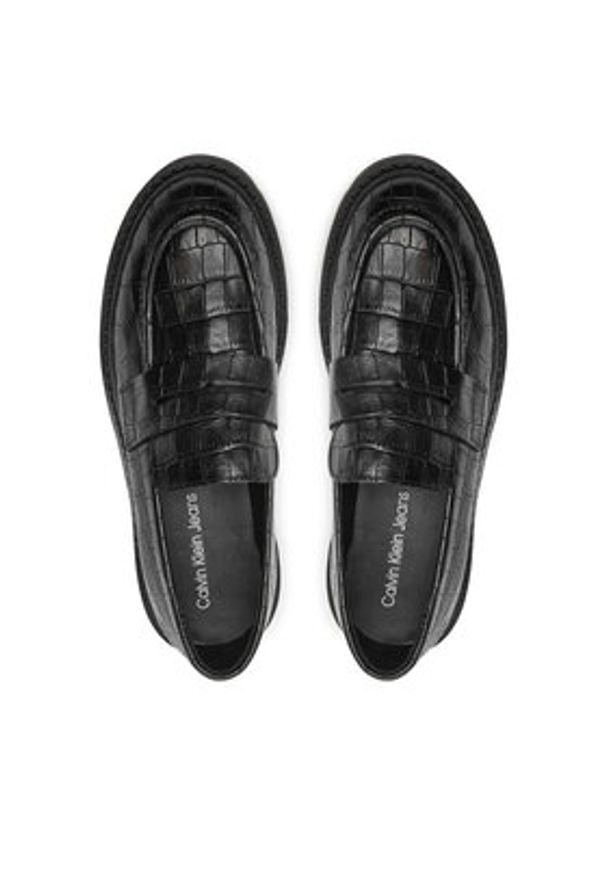 Calvin Klein Jeans Loafersy YW0YW01680 Czarny. Kolor: czarny. Materiał: lakier, skóra