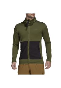 Adidas - adidas Terrex Tech Fleece Lite Hooded Hiking Jacket > GI7382. Materiał: materiał, elastan, polar, tkanina, poliester. Wzór: ze splotem. Styl: klasyczny
