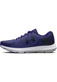Buty Under Armour UA Charged Rogue 3 Knit, Mężczyźni. Kolor: niebieski. Materiał: materiał. Sport: bieganie