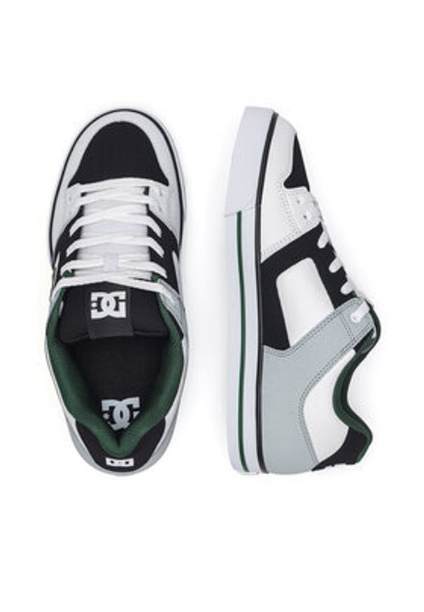 DC Sneakersy PURE 300660-WBN Biały. Kolor: biały. Materiał: skóra