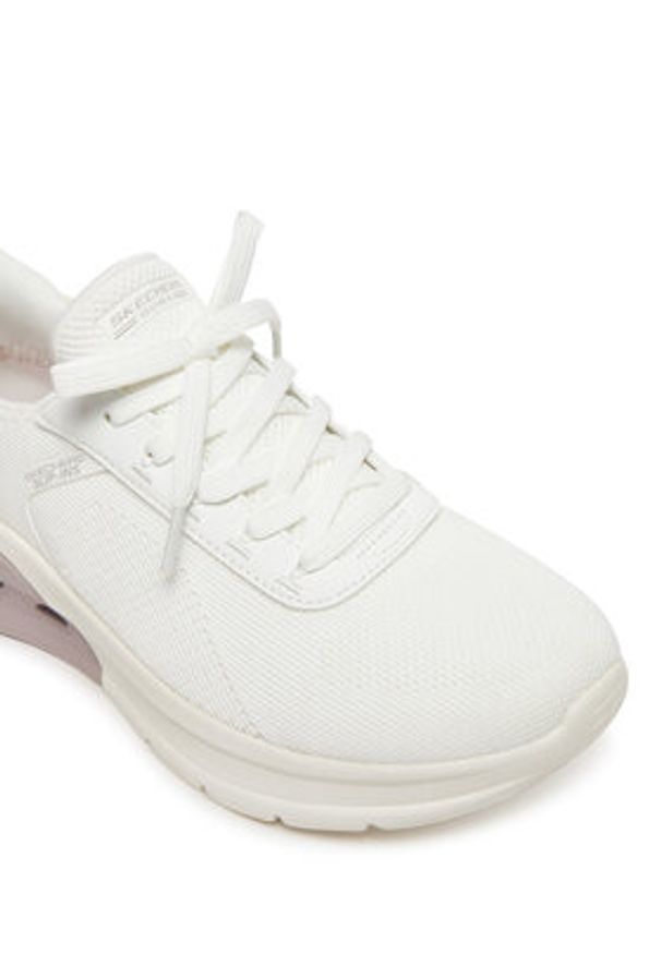 skechers - Skechers Sneakersy Bobs Arc Waves 2.0-Now It 117638/OFWT Biały. Kolor: biały. Materiał: materiał