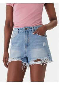 Eleh Szorty jeansowe EL122 Niebieski Regular Fit. Kolor: niebieski. Materiał: bawełna #4