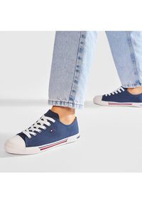 TOMMY HILFIGER - Tommy Hilfiger Trampki Low Cut Lace-Up Sneaker T3X4-30692-0890 S Granatowy. Kolor: niebieski. Materiał: materiał #5