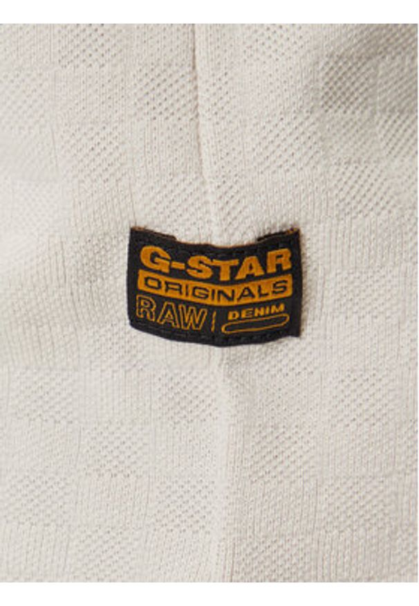 G-Star RAW - G-Star Raw Longsleeve Checquard D26033-D965 Beżowy Regular Fit. Kolor: beżowy. Materiał: bawełna. Długość rękawa: długi rękaw
