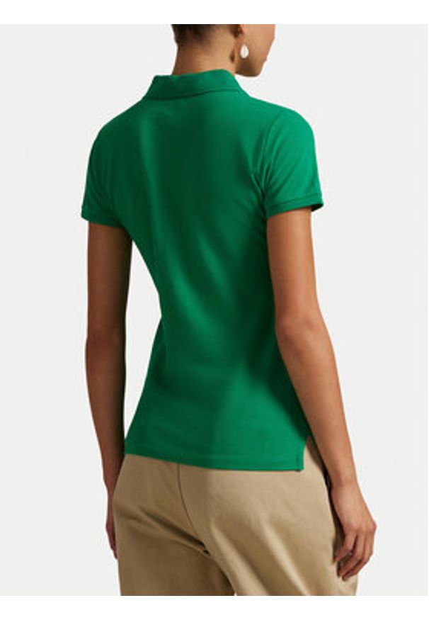 Polo Ralph Lauren Polo 211870245026 Zielony Slim Fit. Typ kołnierza: polo. Kolor: zielony. Materiał: bawełna