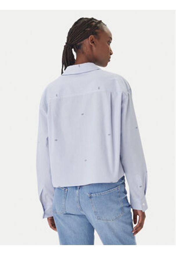 JOOP! Jeans Koszula Basima 10019224 30101901 Niebieski Oversize. Kolor: niebieski. Materiał: bawełna