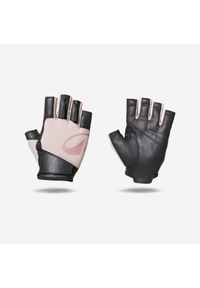 CORENGTH - Rękawiczki do treningu siłowego Domyos. Kolor: różowy, wielokolorowy, brązowy, czarny. Materiał: zamsz, materiał. Sport: fitness #1