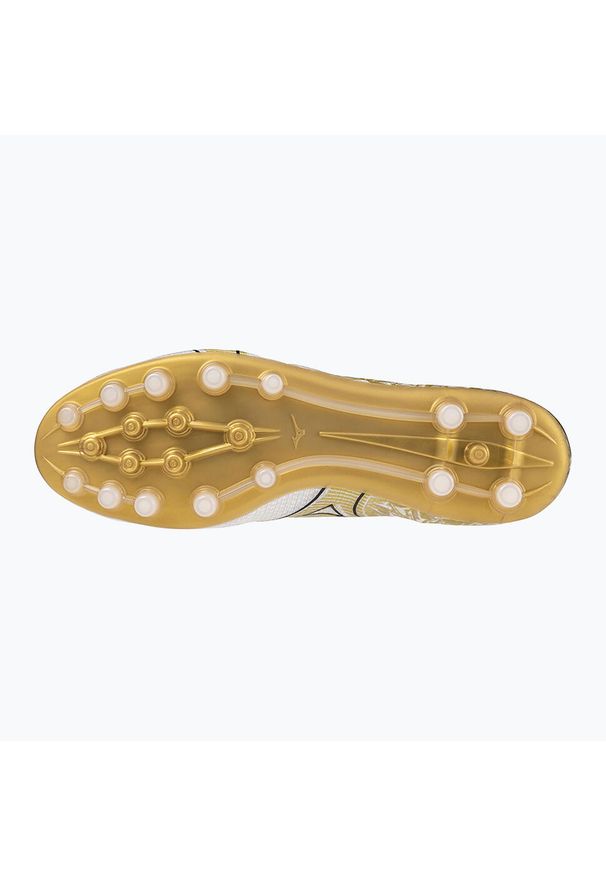 Buty piłkarskie męskie Mizuno Alpha Japan AG. Kolor: biały, żółty, wielokolorowy. Sport: piłka nożna