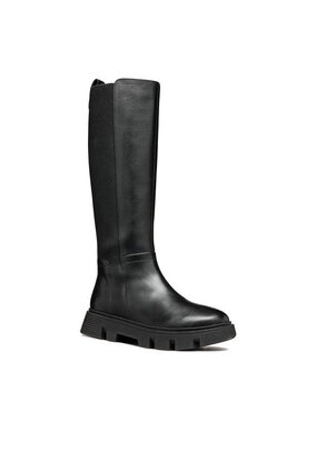 Geox Kozaki Vilde D46UAD 043NH C9999 Czarny. Kolor: czarny. Materiał: skóra