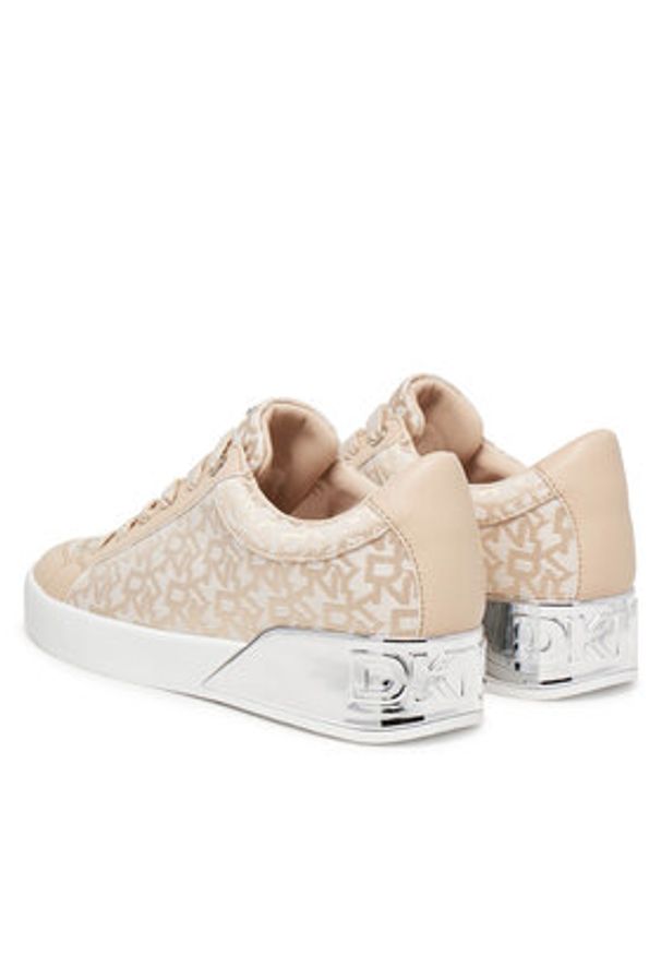 DKNY Sneakersy K1507746 Beżowy. Kolor: beżowy. Materiał: materiał