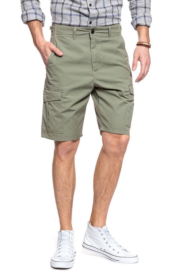 Lee - SPODENKI LEE FATIGUE SHORT LICHEN GREEN L73BCJ82 112120334. Materiał: materiał