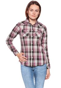 Wrangler - KOSZULA WRANGLER CHECK SHIRT ROSIN GREEN W5240LUWY. Kolor: różowy