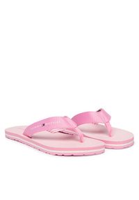 TOMMY HILFIGER - Tommy Hilfiger Japonki Th Ithaca Stripe Summer Sandal FW0FW09192 Różowy. Kolor: różowy. Materiał: materiał #2