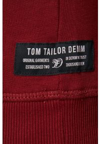 Tom Tailor Bluza bawełniana męska kolor bordowy z kapturem z nadrukiem. Okazja: na co dzień. Typ kołnierza: kaptur. Kolor: czerwony. Materiał: bawełna. Wzór: nadruk. Styl: casual #3