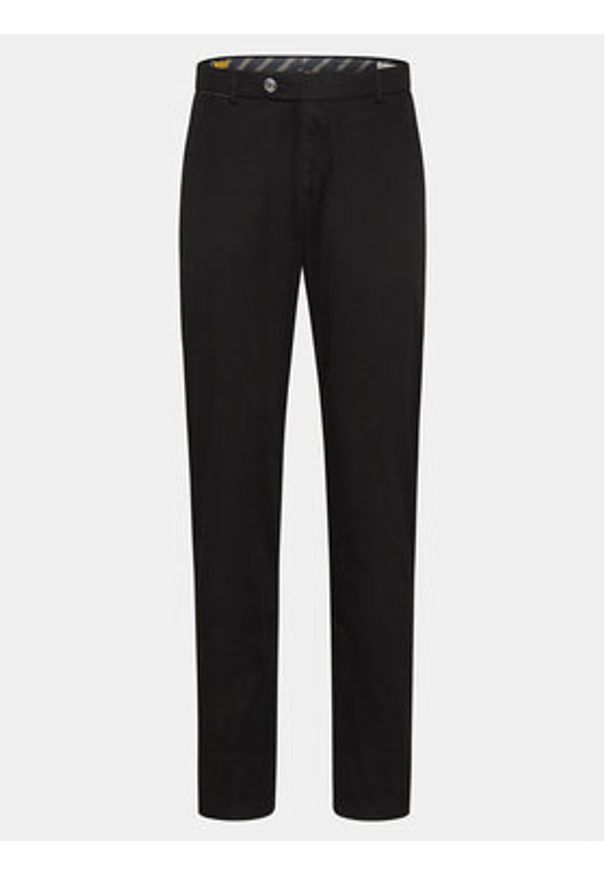 Bugatti Spodnie materiałowe 4220 16224 Czarny Slim Fit. Kolor: czarny. Materiał: bawełna
