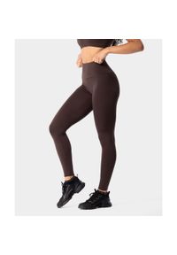 Legginsy dla kobiet na siłownię Carpatree Horizon. Stan: podwyższony. Kolor: brązowy. Materiał: materiał. Sport: fitness