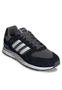 adidas Sportswear - Buty adidas Run 80s GV7302 Black. Kolor: czarny. Materiał: skóra. Sport: bieganie
