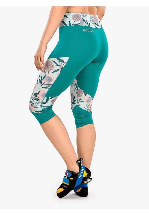 OCUN - Legging kobieta Ocun Rhea 3/4 green. Kolor: zielony. Sport: wspinaczka
