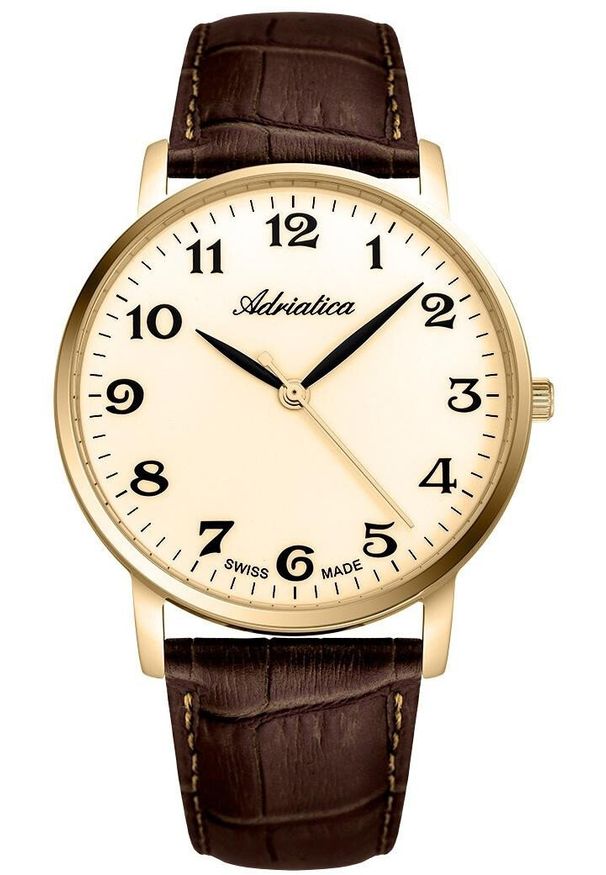Zegarek męski Adriatica A1287.1221QN brązowy. Kolor: brązowy