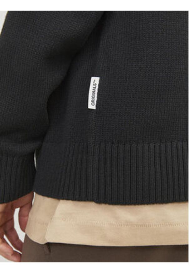 Jack & Jones - Jack&Jones Kardigan Frederiksberg 12262048 Czarny Loose Fit. Kolor: czarny. Materiał: bawełna, syntetyk