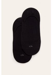Calvin Klein - Stopki (2-pack). Kolor: czarny. Materiał: bawełna, poliester, materiał, elastan. Wzór: gładki #1