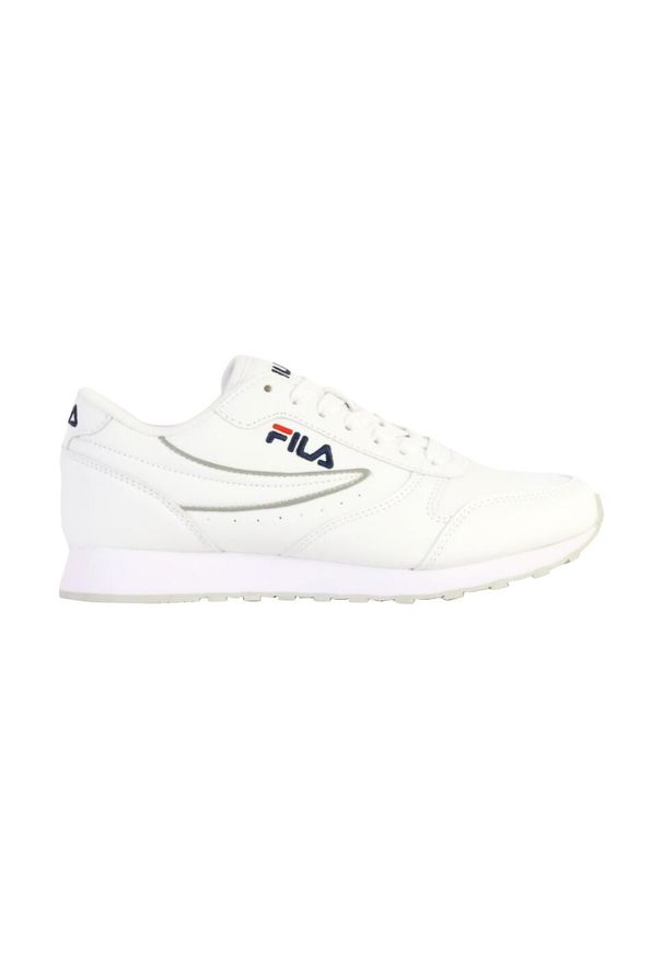 Sneakersy damskie Fila Orbit Low. Okazja: na co dzień. Kolor: biały. Materiał: tkanina, skóra, syntetyk, materiał. Sport: turystyka piesza