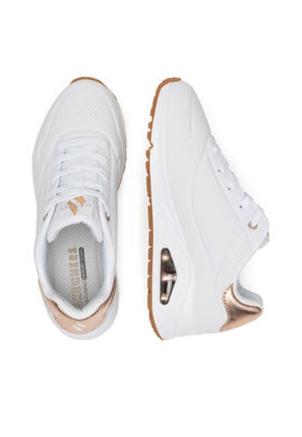 skechers - Skechers Sneakersy UNO 177094 WHT Biały. Kolor: biały. Materiał: materiał