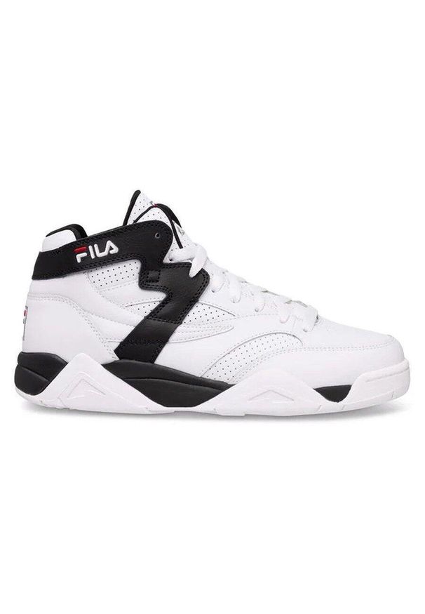 Buty do koszykówki męskie Fila M-Squad biało-czarne. Kolor: biały. Materiał: materiał, skóra, tkanina, syntetyk. Sport: koszykówka