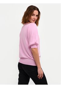 Kaffe Sweter Lone 10508368 Różowy Regular Fit. Kolor: różowy. Materiał: wiskoza #4