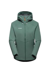 Kurtka trekkingowa damska Mammut Ultimate Comfort. Typ kołnierza: kaptur. Kolor: zielony. Materiał: syntetyk. Sport: turystyka piesza