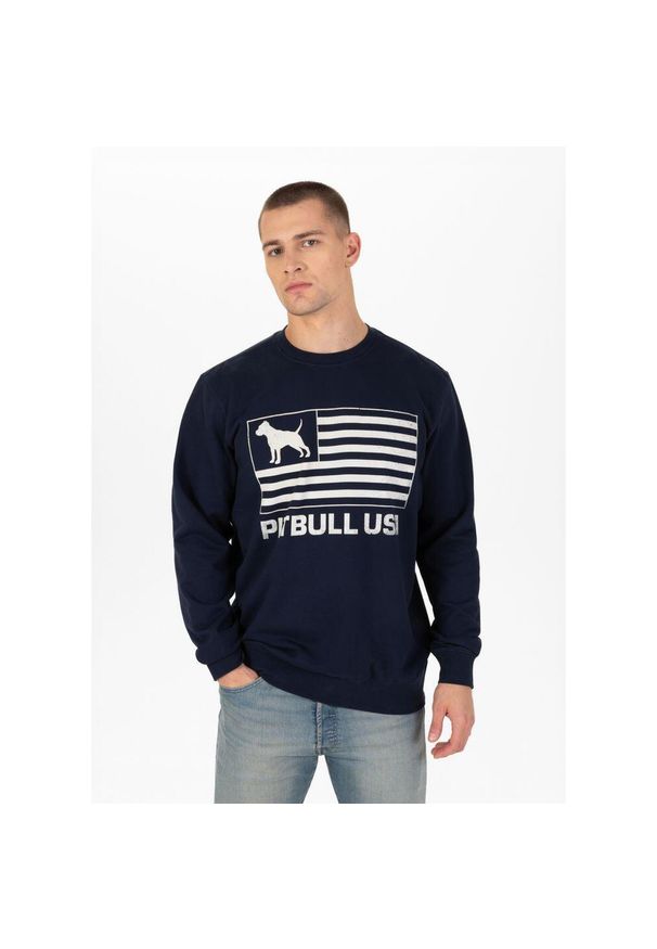 PITBULL - Bluza męska Pitbull Terry Pitbull USA. Typ kołnierza: kaptur. Kolor: niebieski